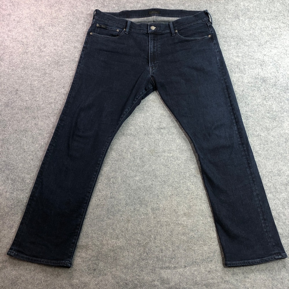 Polo Ralph Lauren Mens Jeans 38/30 Varick Slim Straight Dark Indigo Stretch